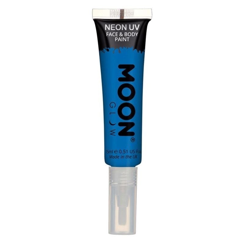 Moon Glow Intense Neon UV Face Paint Single, With Brush Applicator, 15ml_1 sm-M03055