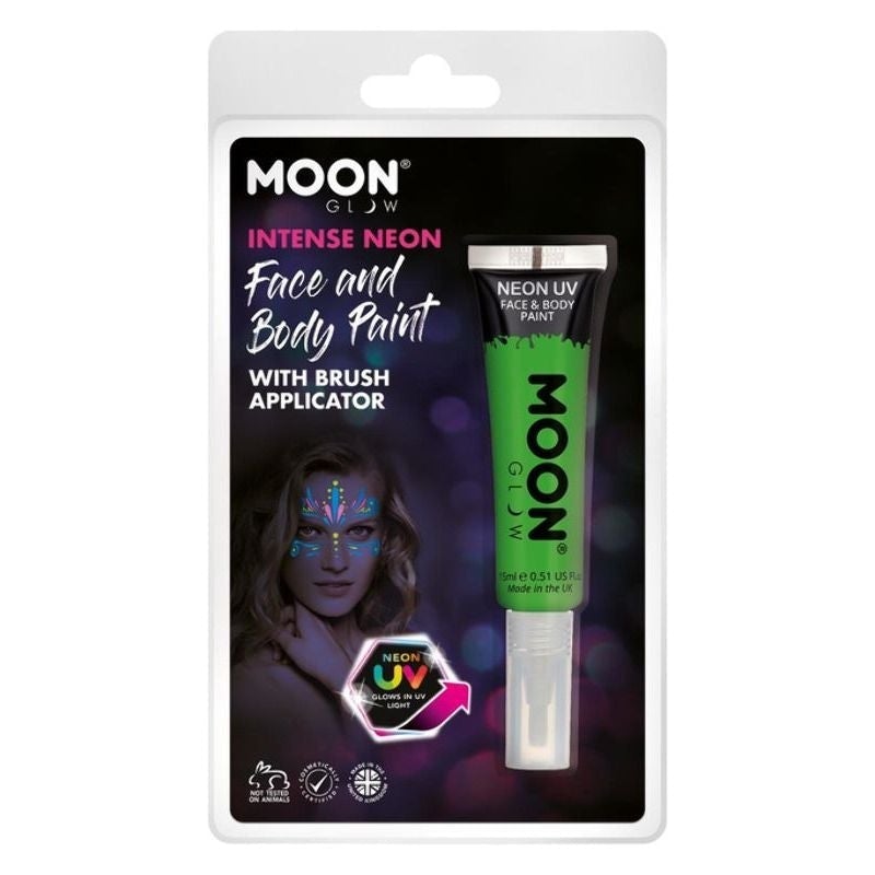 Moon Glow Intense Neon UV Face Paint Clamshell, With Brush Applicator, 15ml_2 sm-M03161