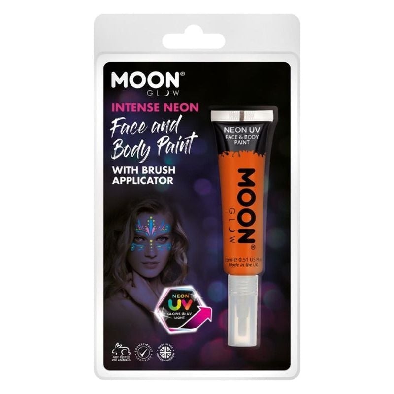 Moon Glow Intense Neon UV Face Paint Clamshell, With Brush Applicator, 15ml_4 sm-M03130
