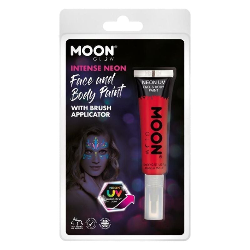 Moon Glow Intense Neon UV Face Paint Clamshell, With Brush Applicator, 15ml_6 sm-M03147