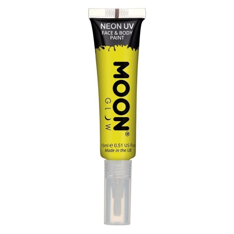 Moon Glow Intense Neon UV Face Paint Single, With Brush Applicator, 15ml_8 sm-M03031