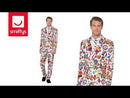 Costumes Australia Size Chart Groovy Suit Adult Stand Out Multi Coloured Jacket Trousers Tie
