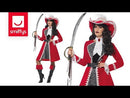 Costumes Australia Size Chart Lady Captain Authentic Deluxe Adult Red Pirate Costume