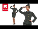 Costumes Australia Size Chart WW2 Army Girl Costume Adult Green Jacket, Mock Shirt Skirt Hat