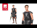 Costumes Australia Size Chart Dark Gladiator Costume Adult Black Tunic Cape Armcuffs