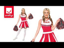 Costumes Australia Size Chart Cheerleader Costume Adult Red Dress Pom Poms