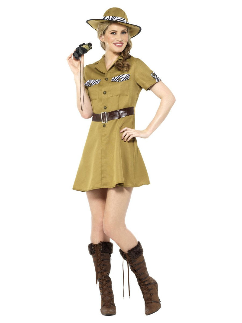 Safari Lady Costume Brown Adult Khaki Dress