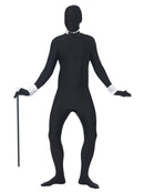 Second Skin Suit Adult Black Morph Party Jumpsuit