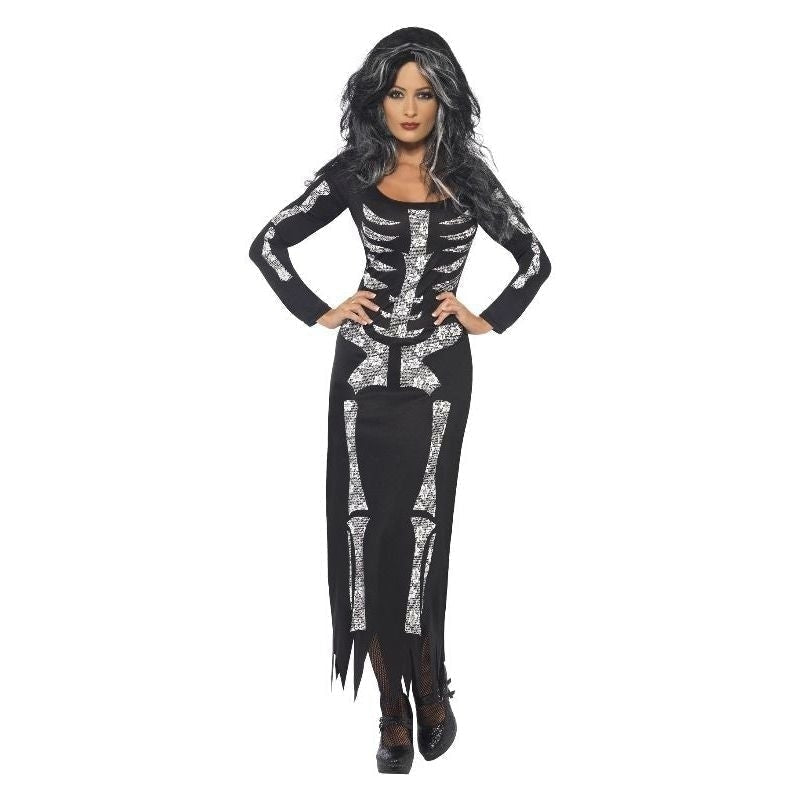Costumes Australia Skeleton Costume Ladies Tube Dress_4