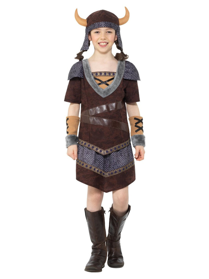 Viking Girl Costume Brown Child Warrior