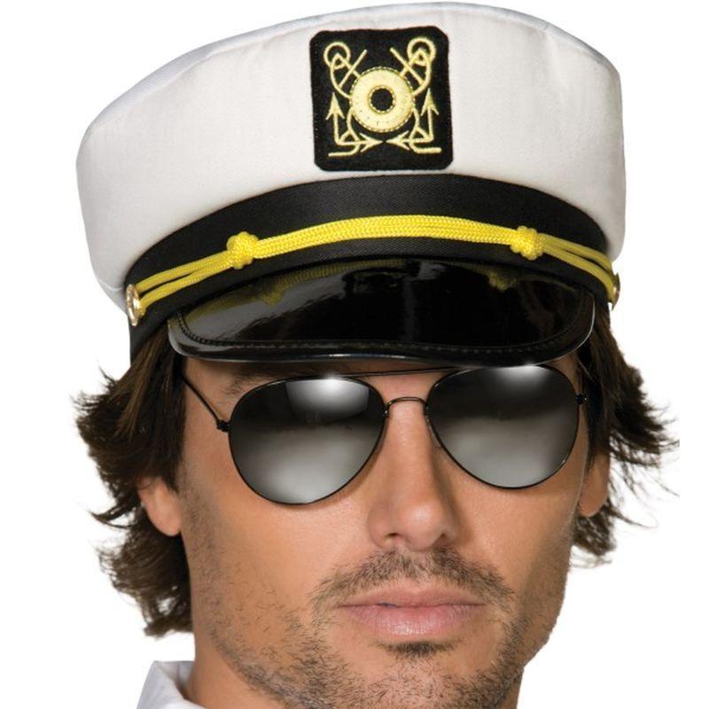 Captains Cap Adult White Unisex -1