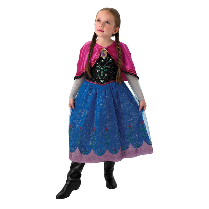 Anna Frozen Musical Light Up Costume Child Girls Pink -1