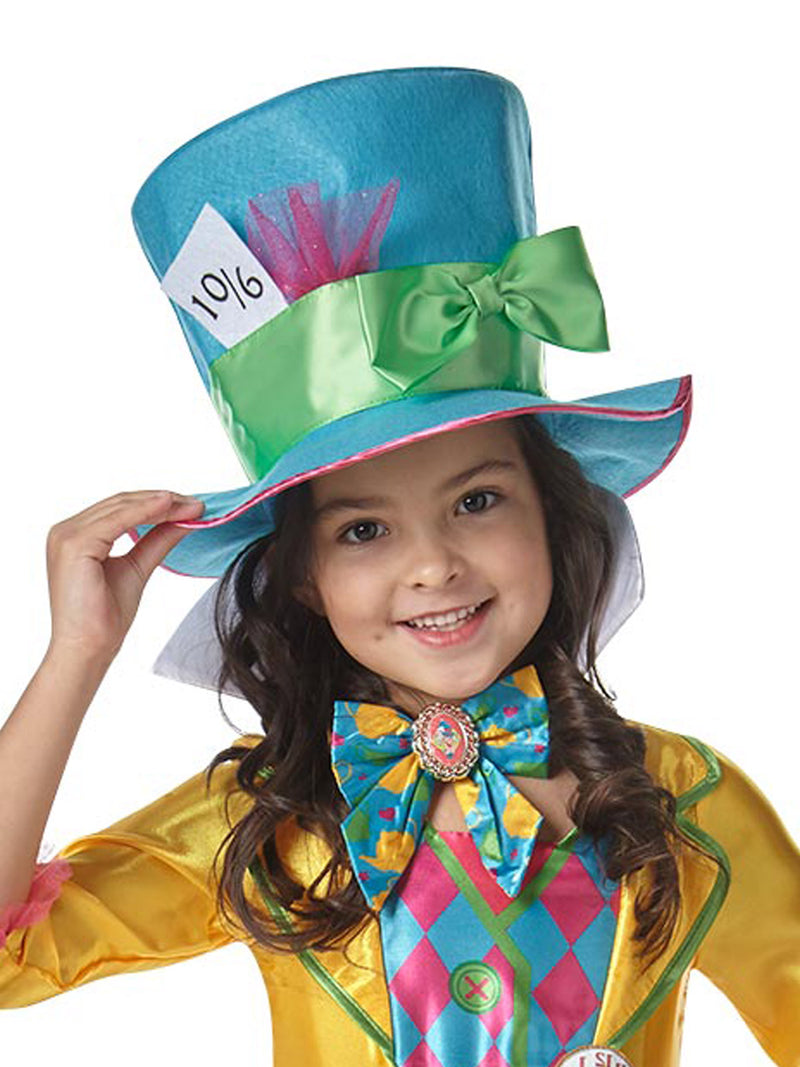 Mad Hatter Girls Deluxe Costume Long Hanging Child Boys -4