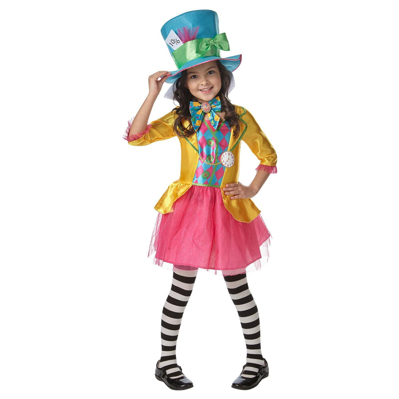 Mad Hatter Girls Deluxe Costume Long Hanging Child Boys -1