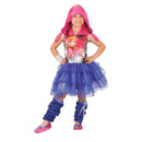 Anna Hooded Dress Girls Pink -1