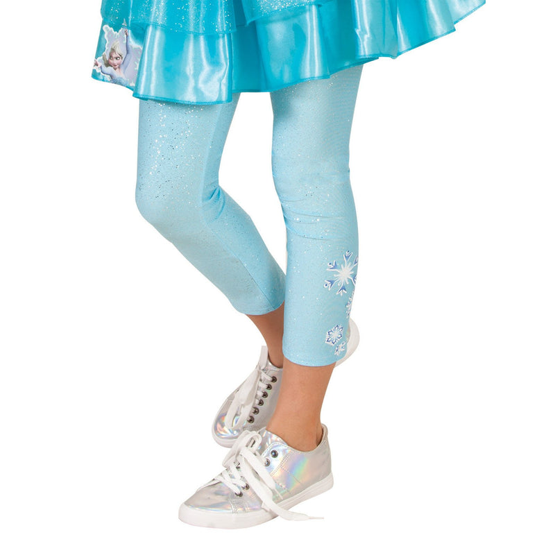 Elsa Footless Tights Girls Blue -1