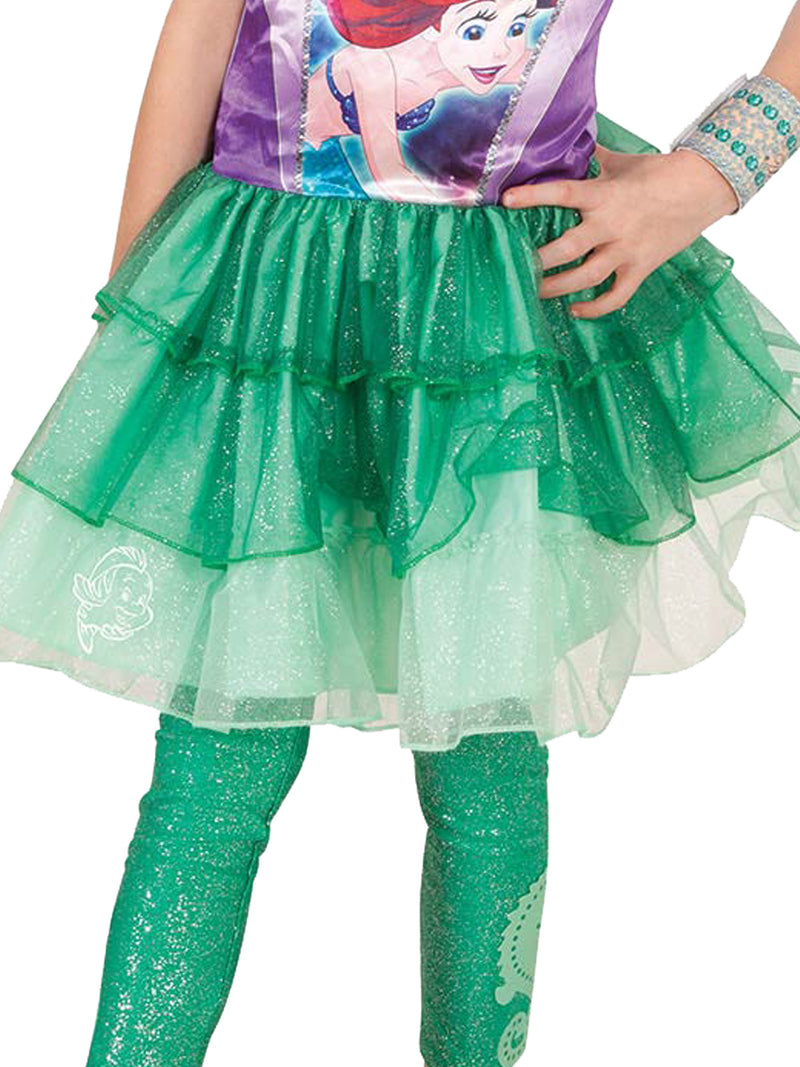 Ariel Hooded Dress Girls Green -3
