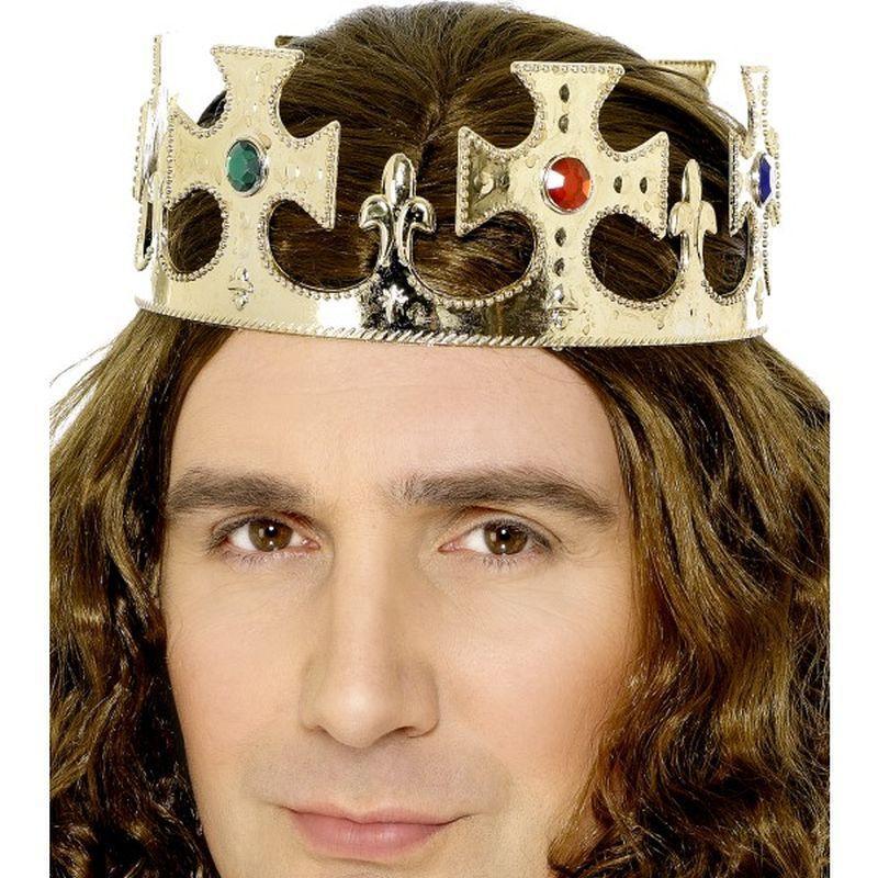 Jewelled King's Crown Adult Gold Mens -1