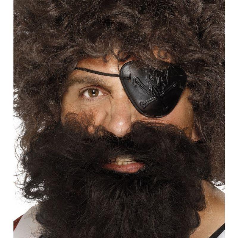 Deluxe Pirate Beard Adult Brown Mens -1