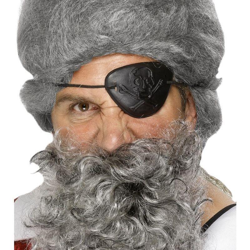 Deluxe Pirate Beard Adult Light Grey Mens -1