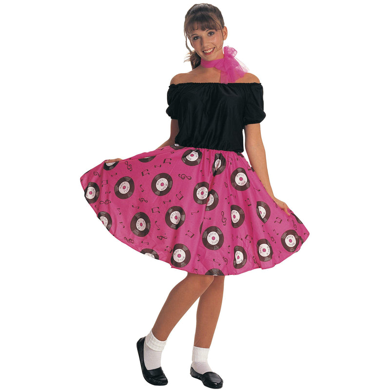 50s Girl Costume Adult Womens Pink -1