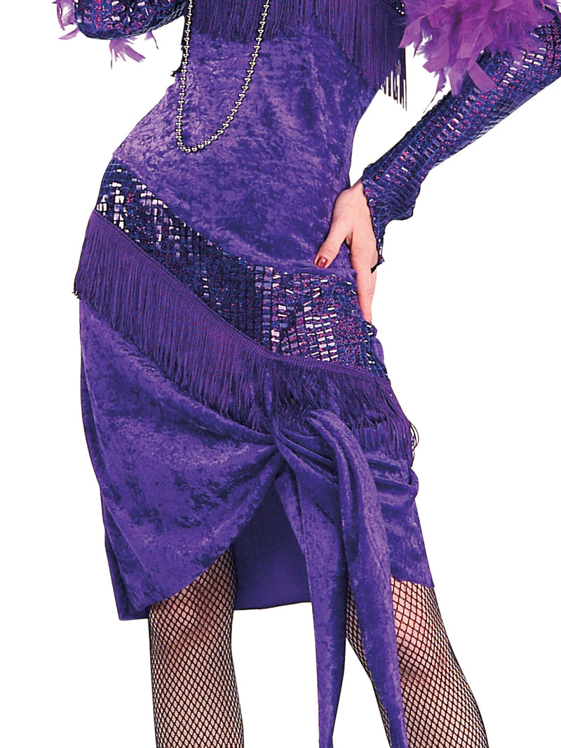 Fabulous Flapper Dress Adult Womens Purple -3