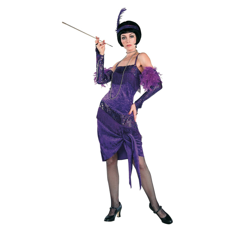 Fabulous Flapper Dress Adult Womens Purple -1