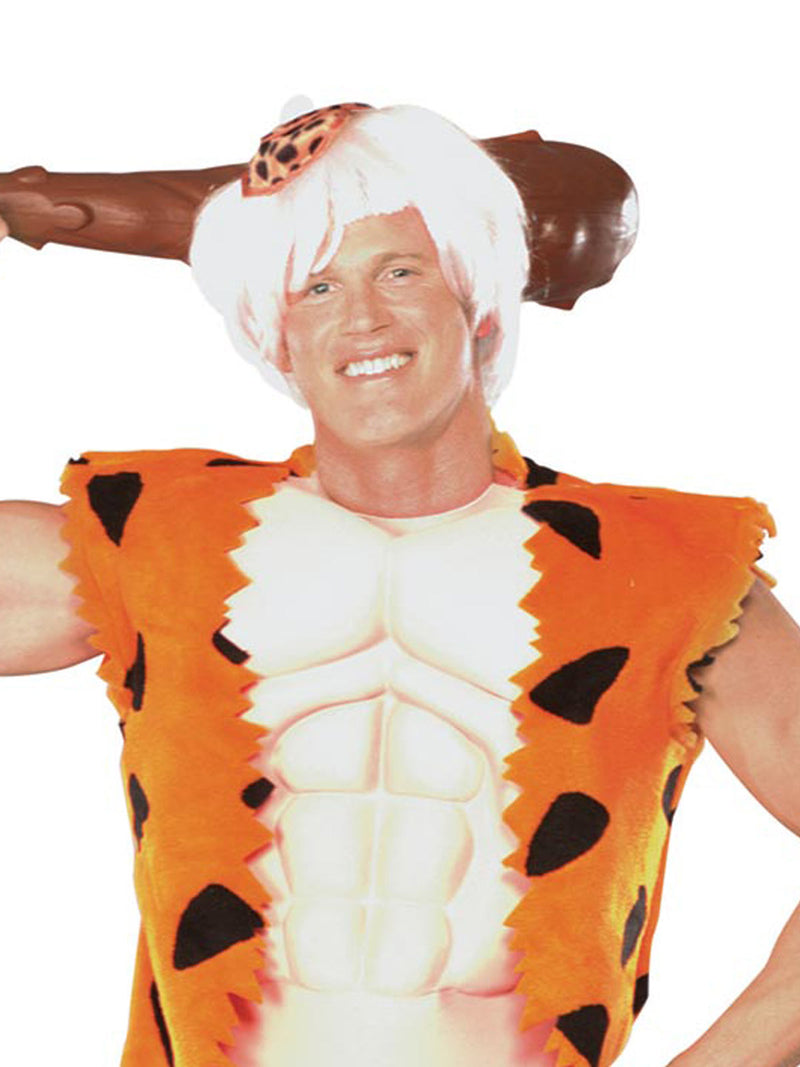 Bamm Bamm Flintstone Deluxe Costume Adult Mens Orange -2