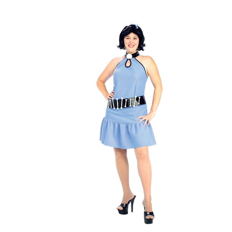Betty Rubble Plus Costume Adult Womens Blue -1