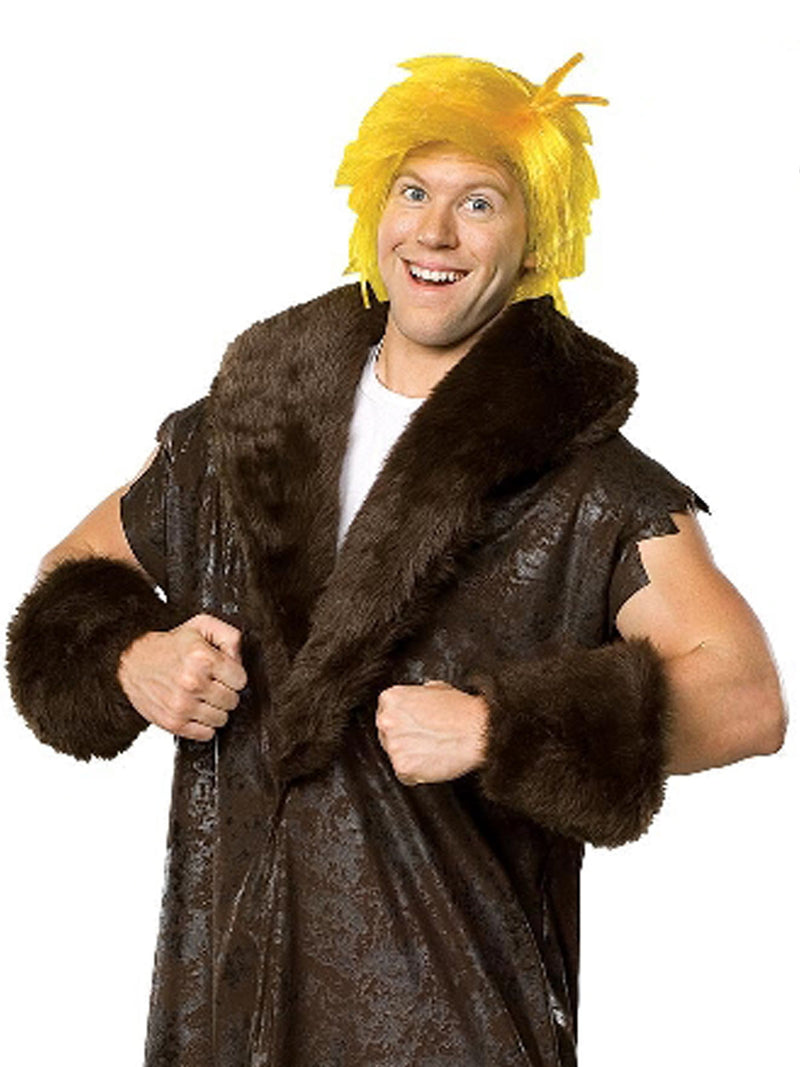 Barney Rubble Plus Costume Adult Mens Brown