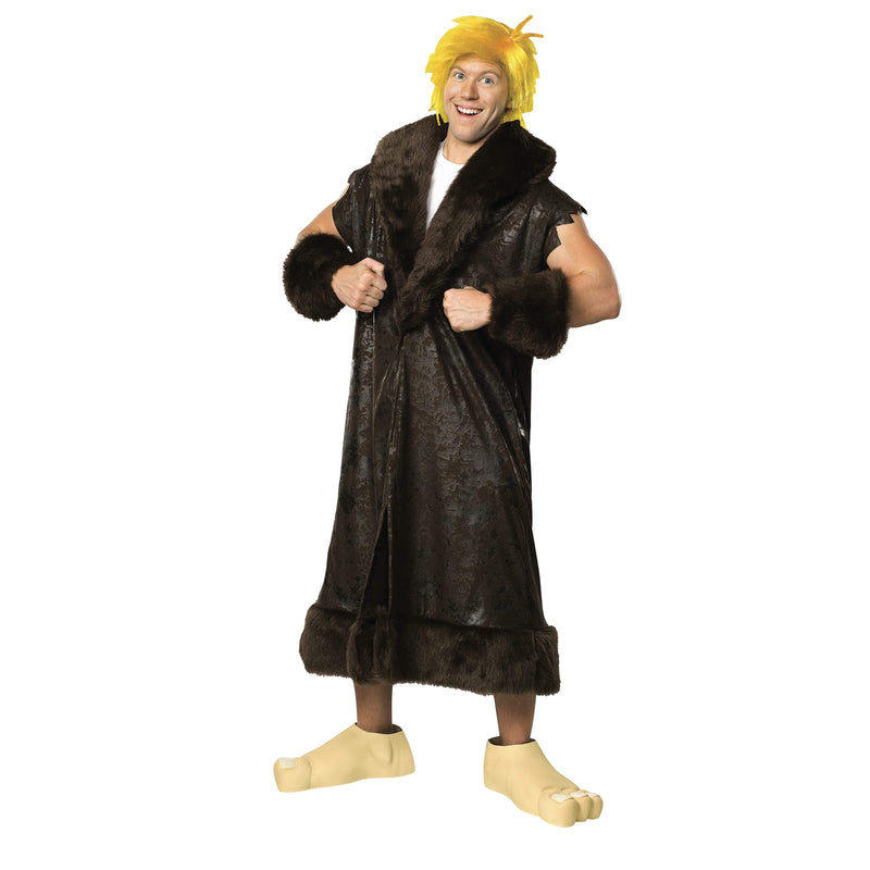 Barney Rubble Plus Costume Adult Mens Brown