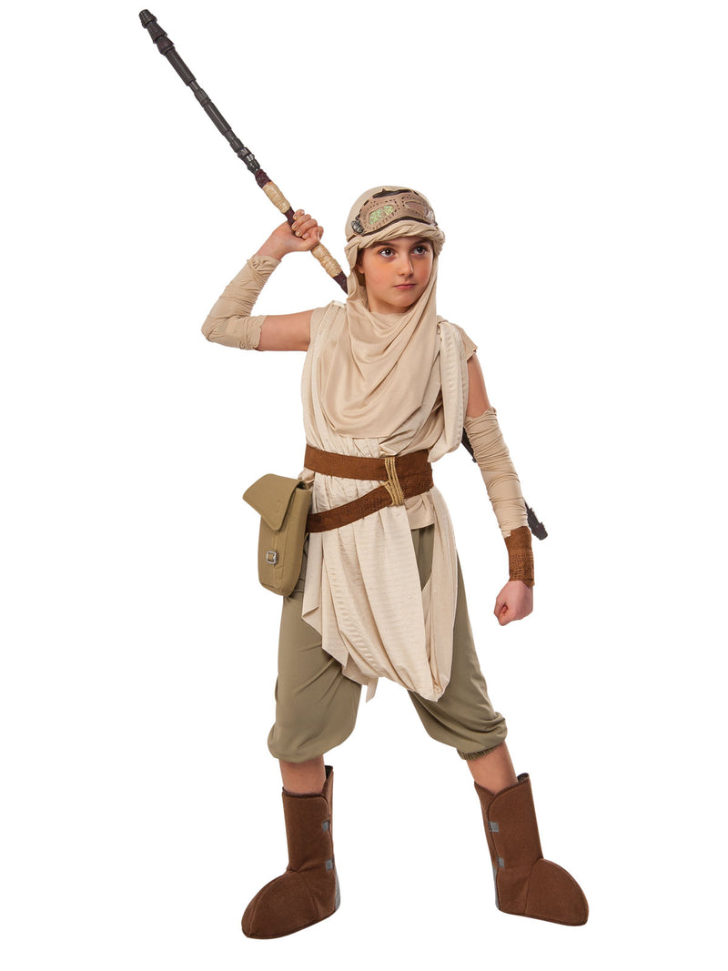 Rey Premium Deluxe Costume Child Girls Beige -3