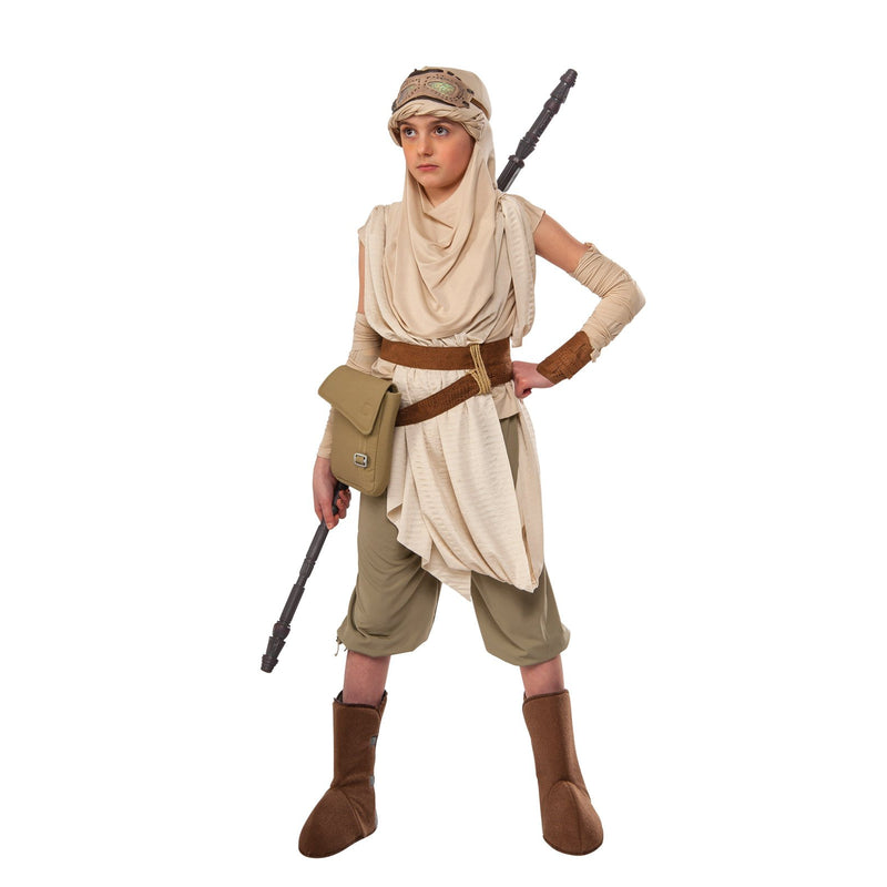 Rey Premium Deluxe Costume Child Girls Beige -1