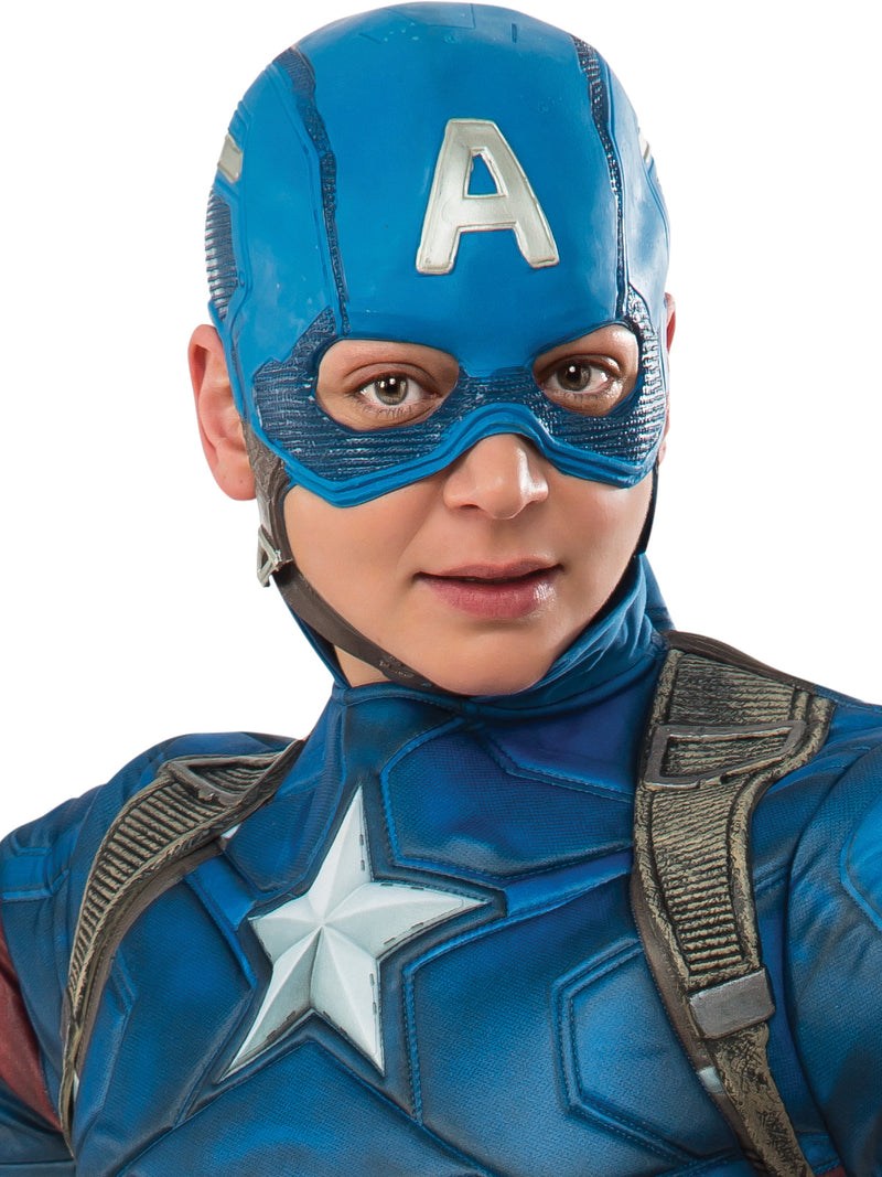 Captain America Premium Costume Child Boys Blue -2