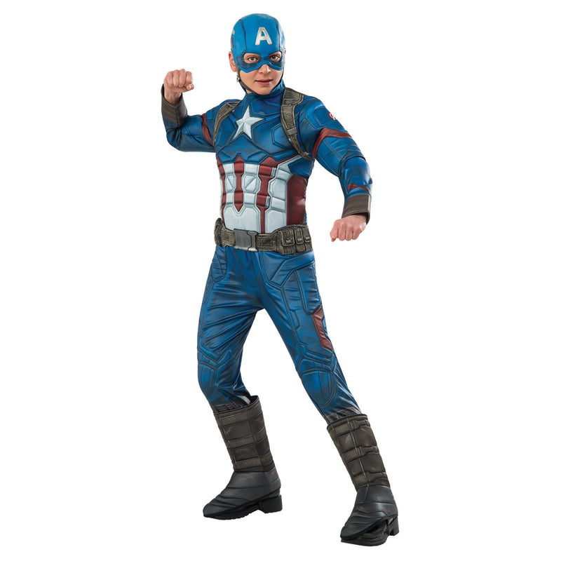Captain America Premium Costume Child Boys Blue -1