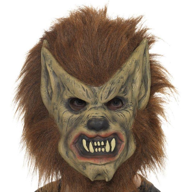 Werewolf Mask Adult Brown Mens -1
