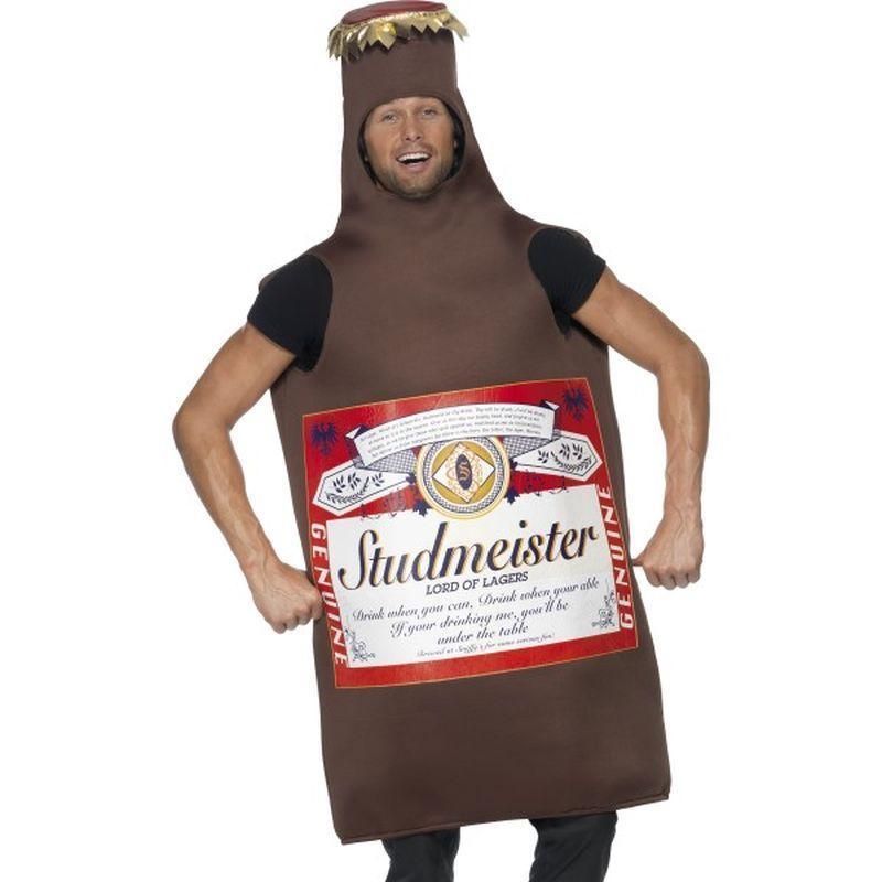 Studmeister Beer Bottle Costume Adult Brown Mens -1