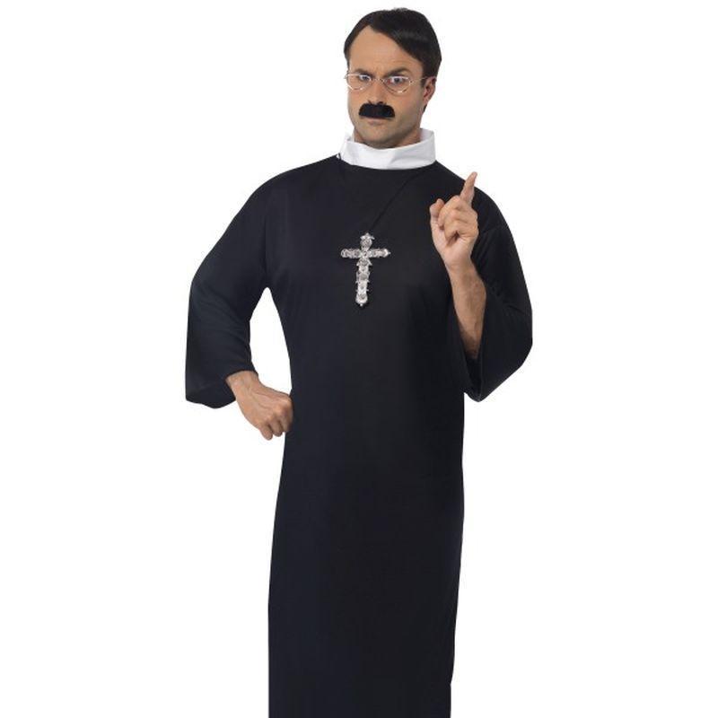 Priest Costume Adult White Mens -1