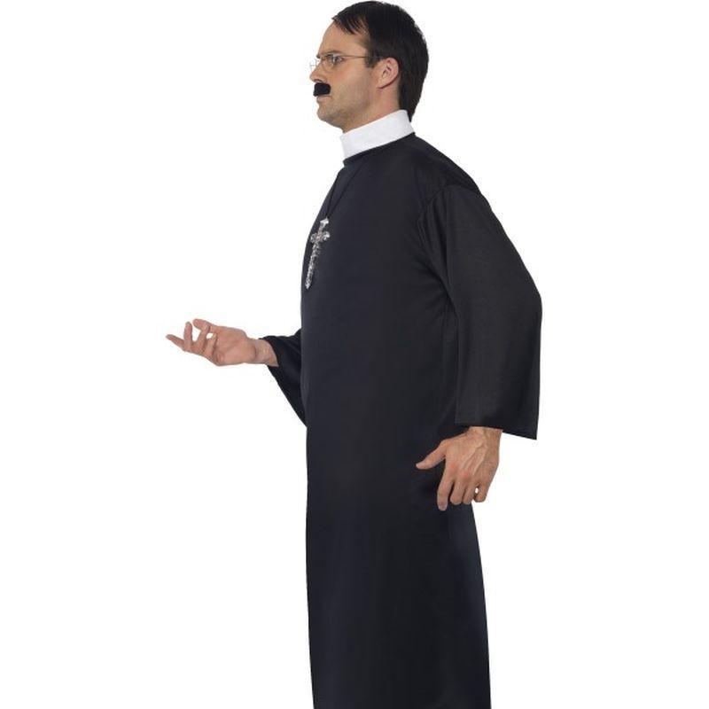 Priest Costume Adult White Mens -3