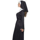 Nun Costume Adult Black White Head Scarf