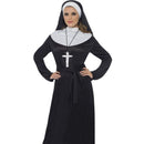 Nun Costume - UK Dress 8-10 Womens Black/White