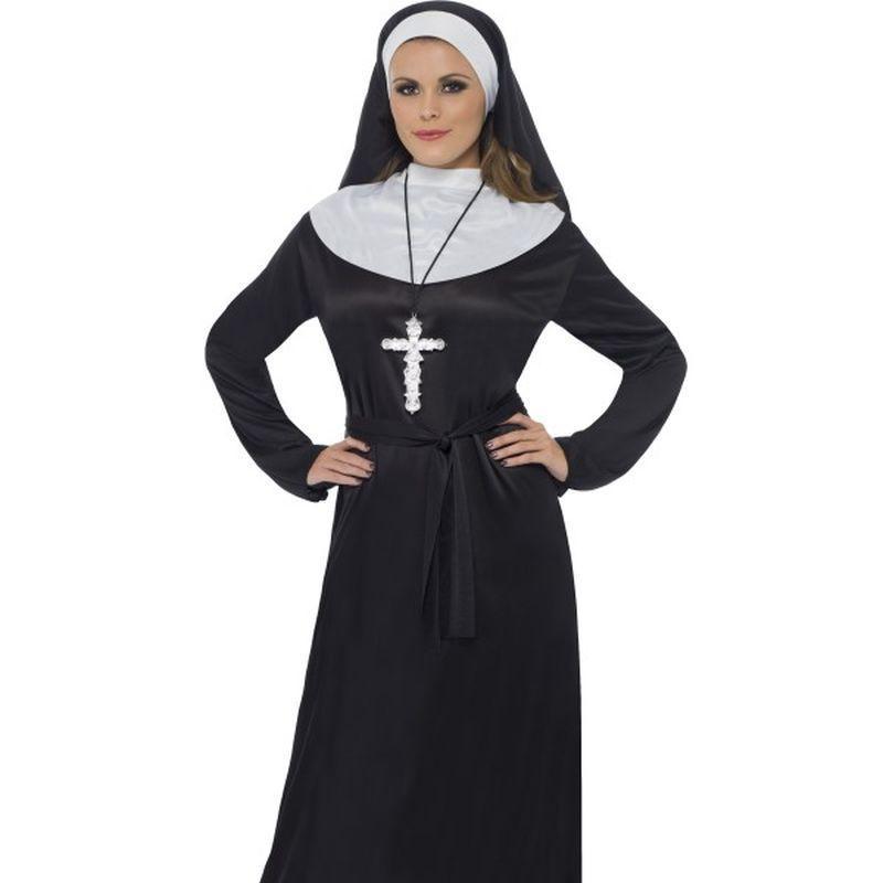 Nun Costume - UK Dress 8-10 Womens Black/White