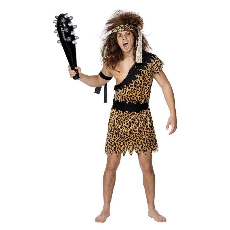Caveman Costume Adult Brown Mens -1