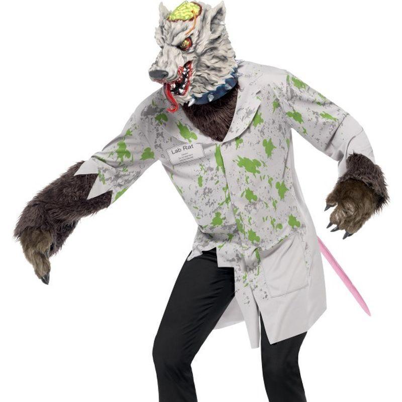 Experiment Lab Rat Costume Adult White Mens -1