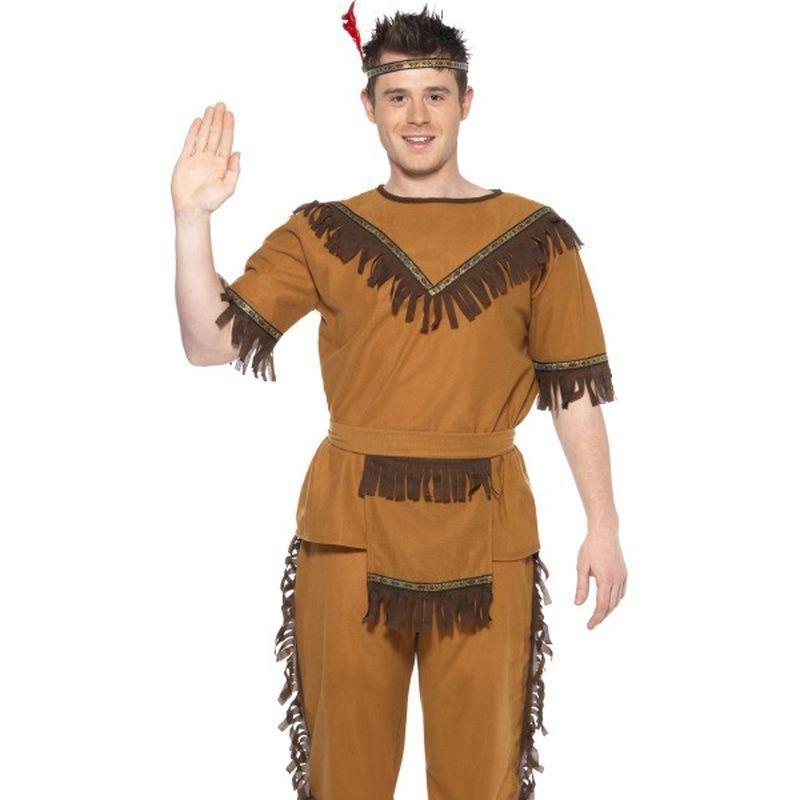 Native American Inspired Brave Costume Adult Brown Mens -1