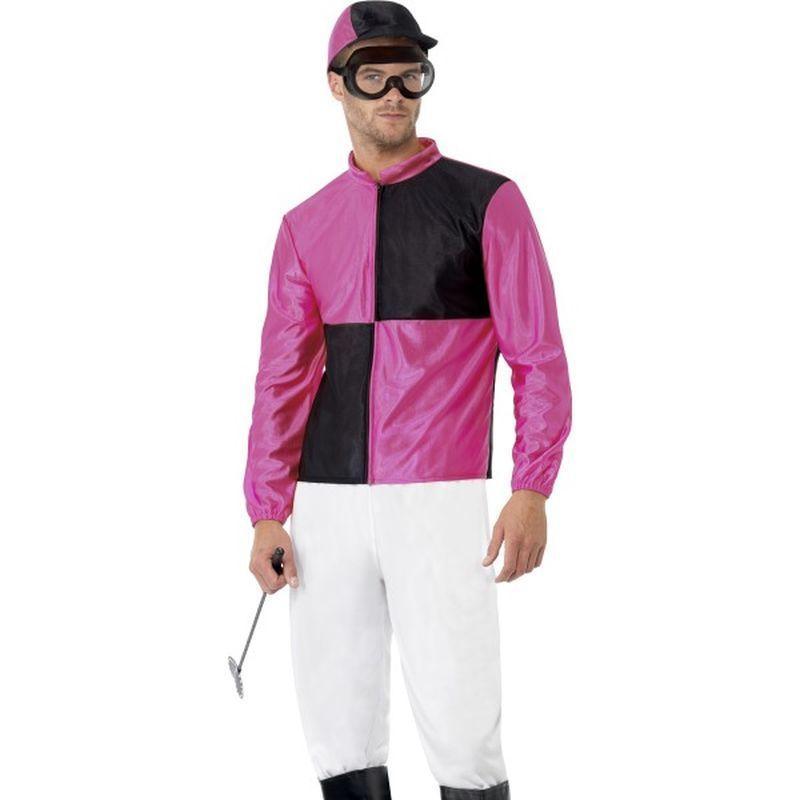 Jockey Costume Adult Pink Mens -1
