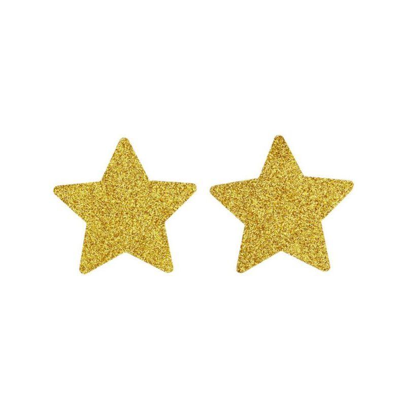 Fever Glitter Star Nipple Pasties Womens Gold