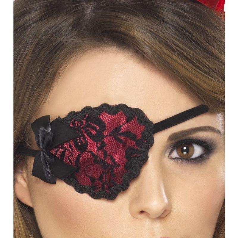 Pirate Eyepatch Adult Red Womens -1
