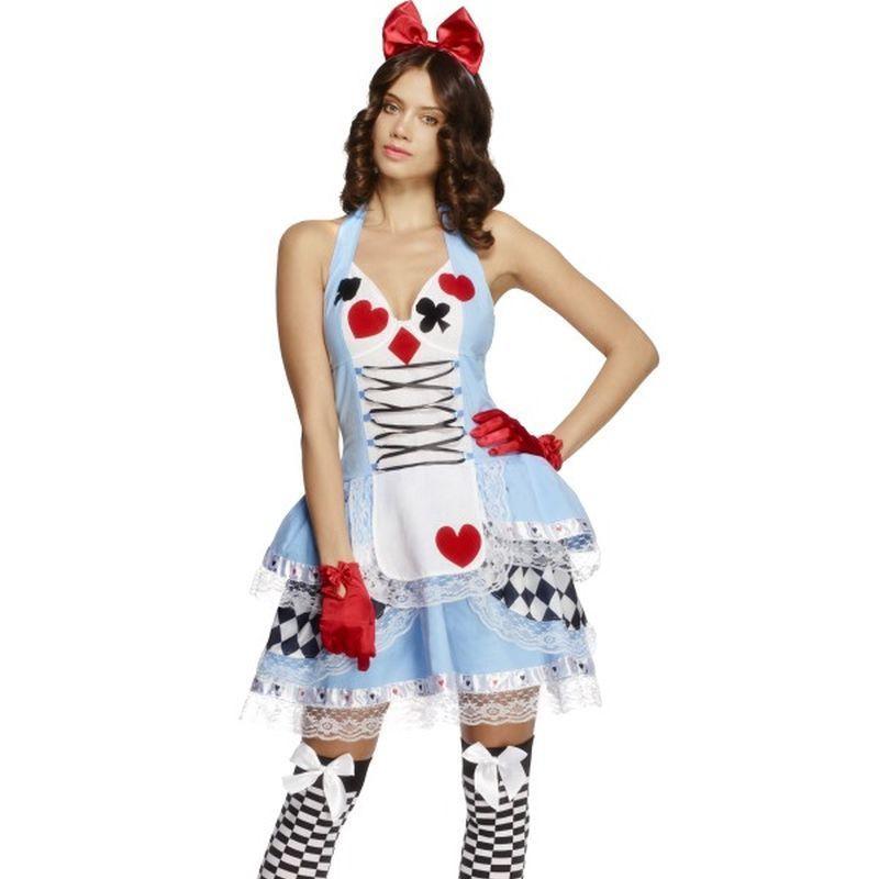 Fever Miss Wonderland Costume - UK Dress 8-10 Womens Blue/White/Black