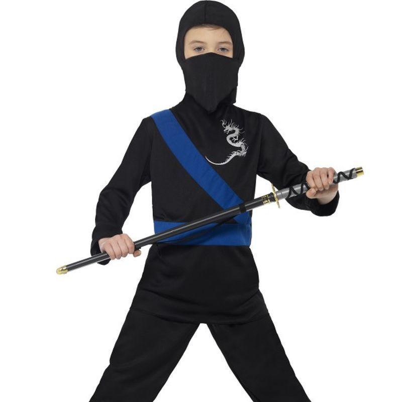 Ninja Assassin Costume Kids Blue Boys -1